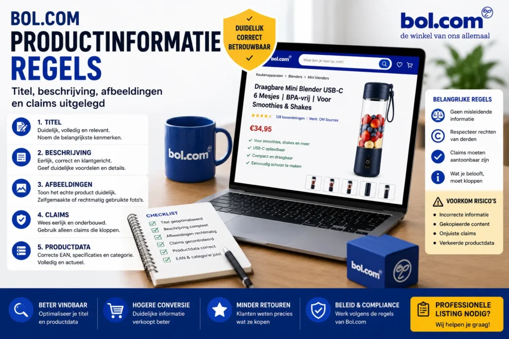 Bol.com Productinformatie Regels Titel, Afbeeldingen & Claims